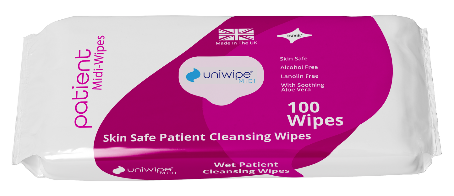 Uniwipe - Patient Wet Cleansing Wipes (Pack of 100)