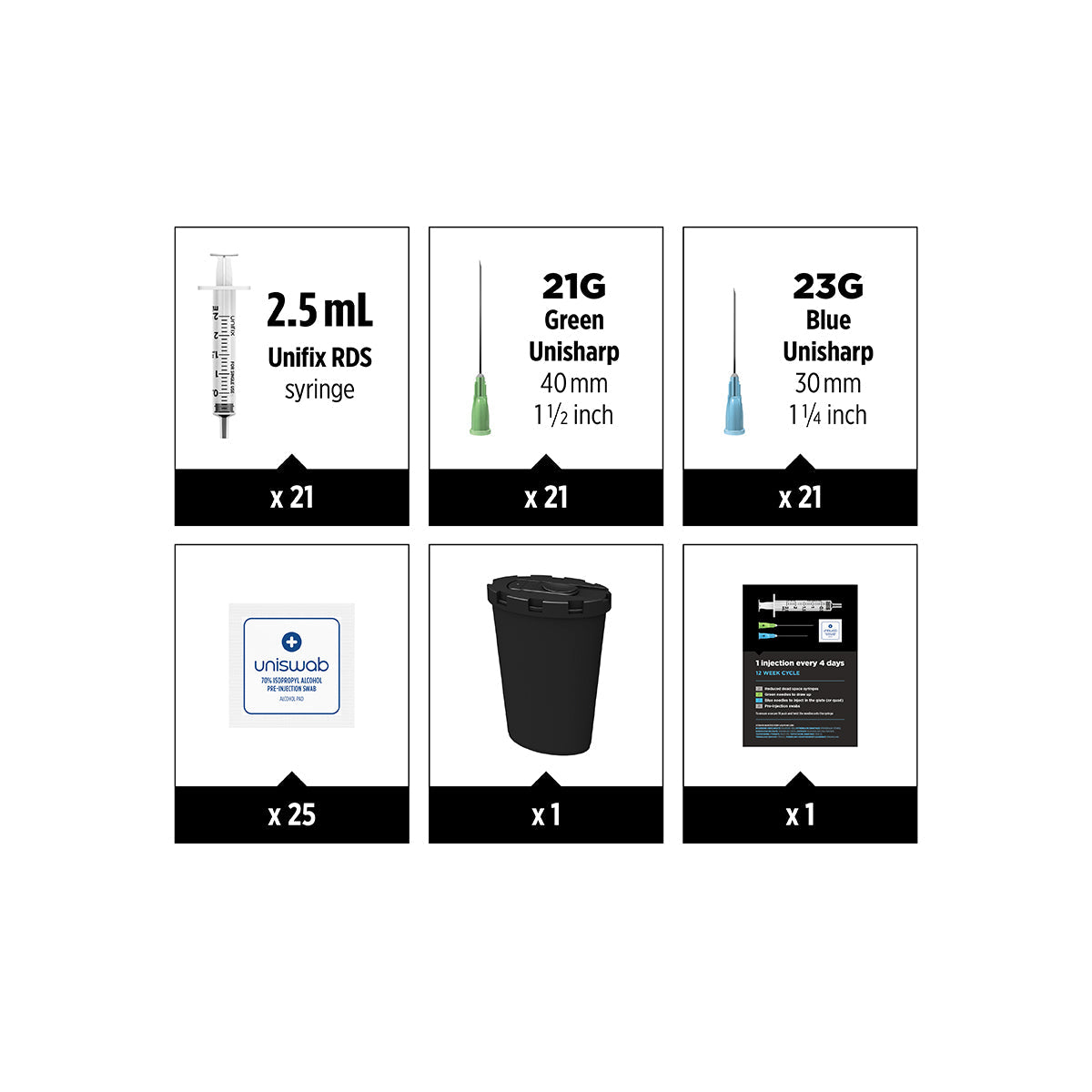 Steroid 12 Week Cycle Kit- 21 Syringes