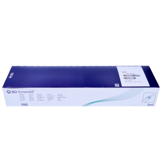 BD Emerald Hypodermic Syringe - Luer Slip Concentric - 2ml x 100