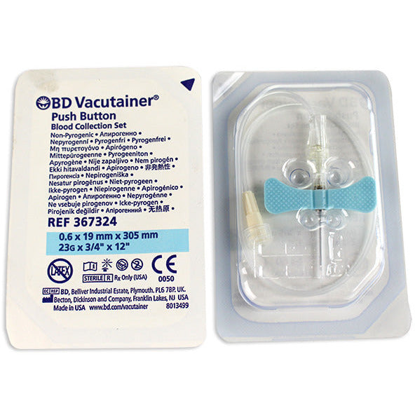 BD Push Button Blood Set 23g x 0.75 Per 50 W/out Luer Adaptor 12 Tubing