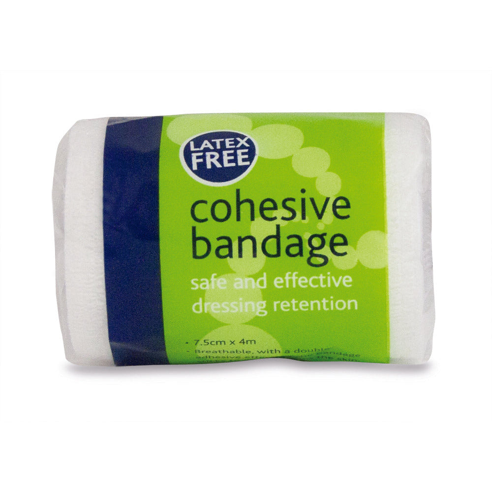 Cohesive Bandage - Latex Free White 7.5cm x 4m