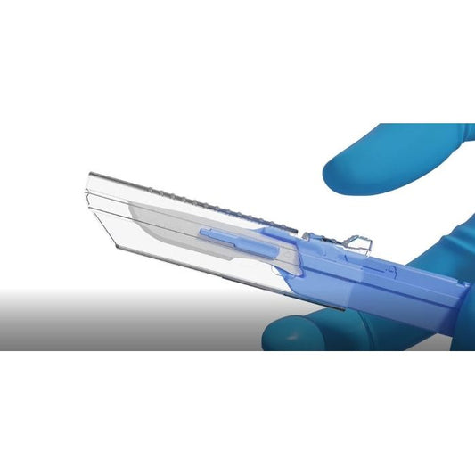 Sterile Safety Scalpels with Retracting Guard - Box of 10