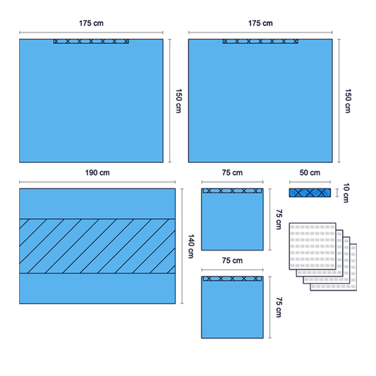 365 Standard Universal Surgical Drape Set - Pack of 14