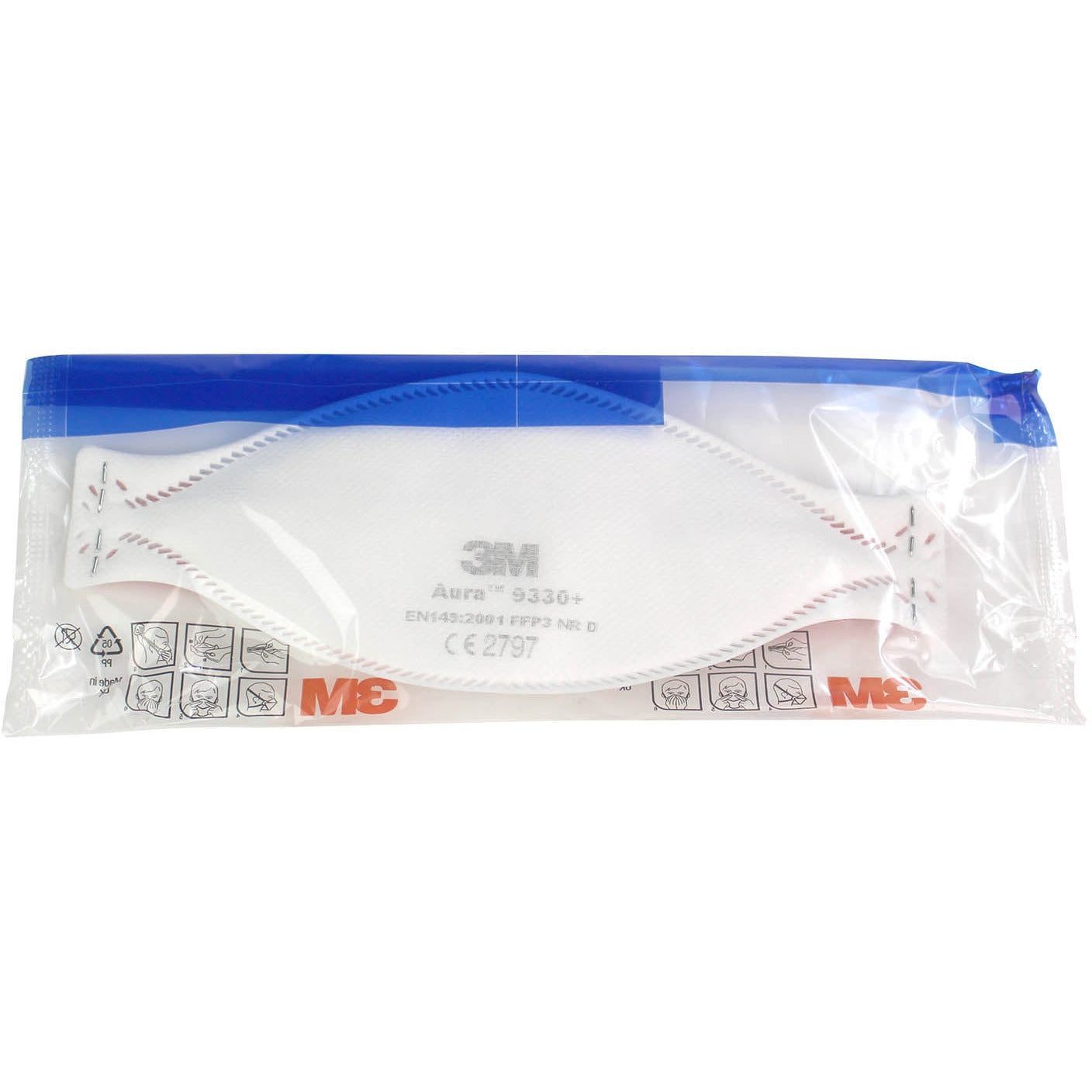 3M Aura 9330+ Respirator Type FFP3 Respirator Face Mask - Unvalved