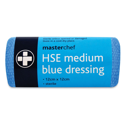 Medium HSE Dressing 12cm x 12cm Unboxed - Blue