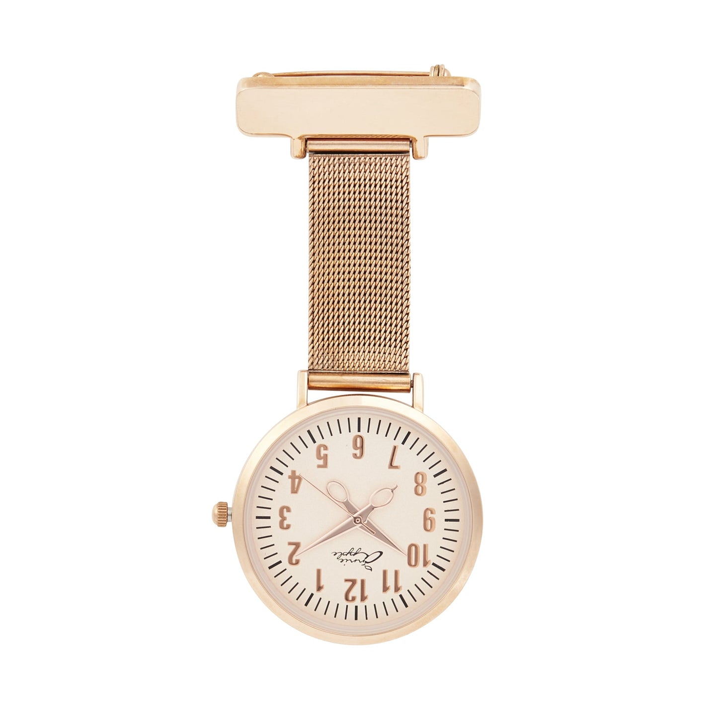 Annie Apple Nurses Fob Watch - Aurora - Rose Gold - Mesh - 35mm