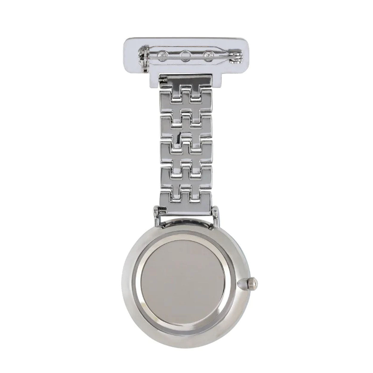 Annie Apple Nurses Fob Watch - Aurora - Navy/Silver - Link - 35mm