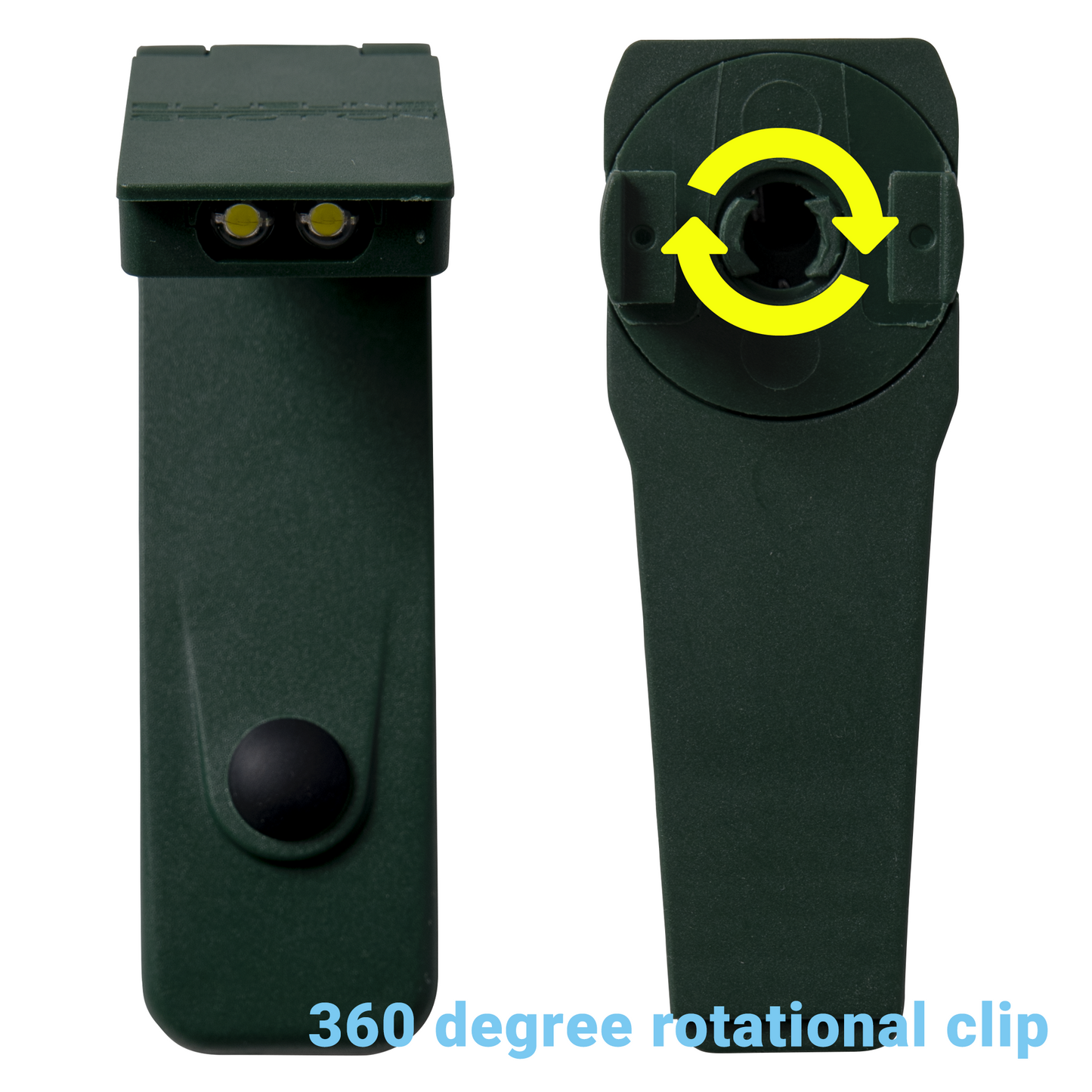 Clip-on Torch With Dual LED - Dark Green