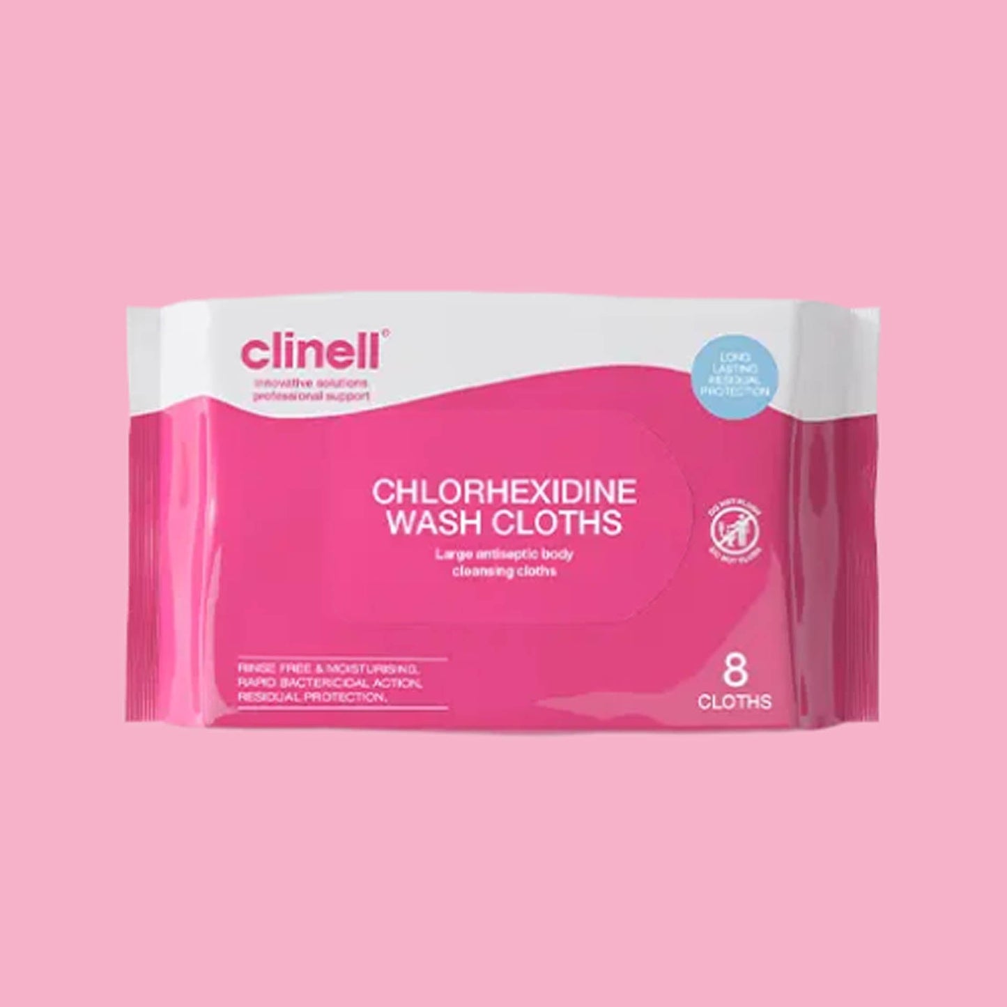 Clinell Chlorhexidine Wash Cloths - Pack of 8