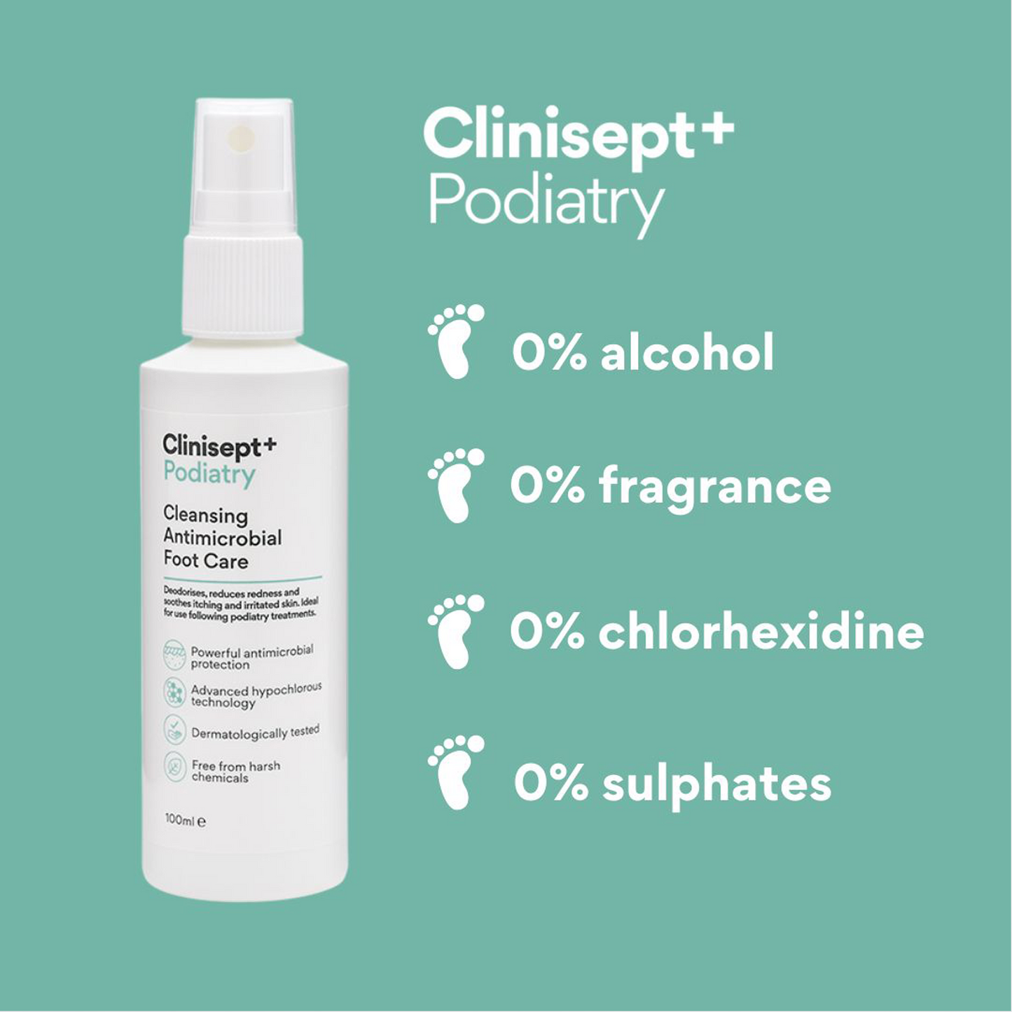 Clinisept+ Spray Podiatry 250ml (Professional & Home use)