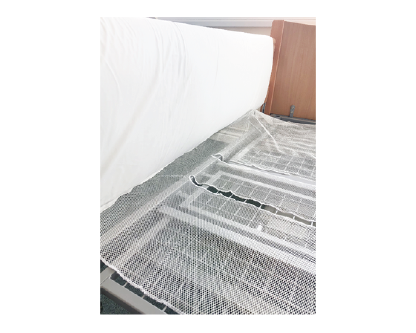 MRSA Resistant Connected Bed Rail Protectors - With Mesh