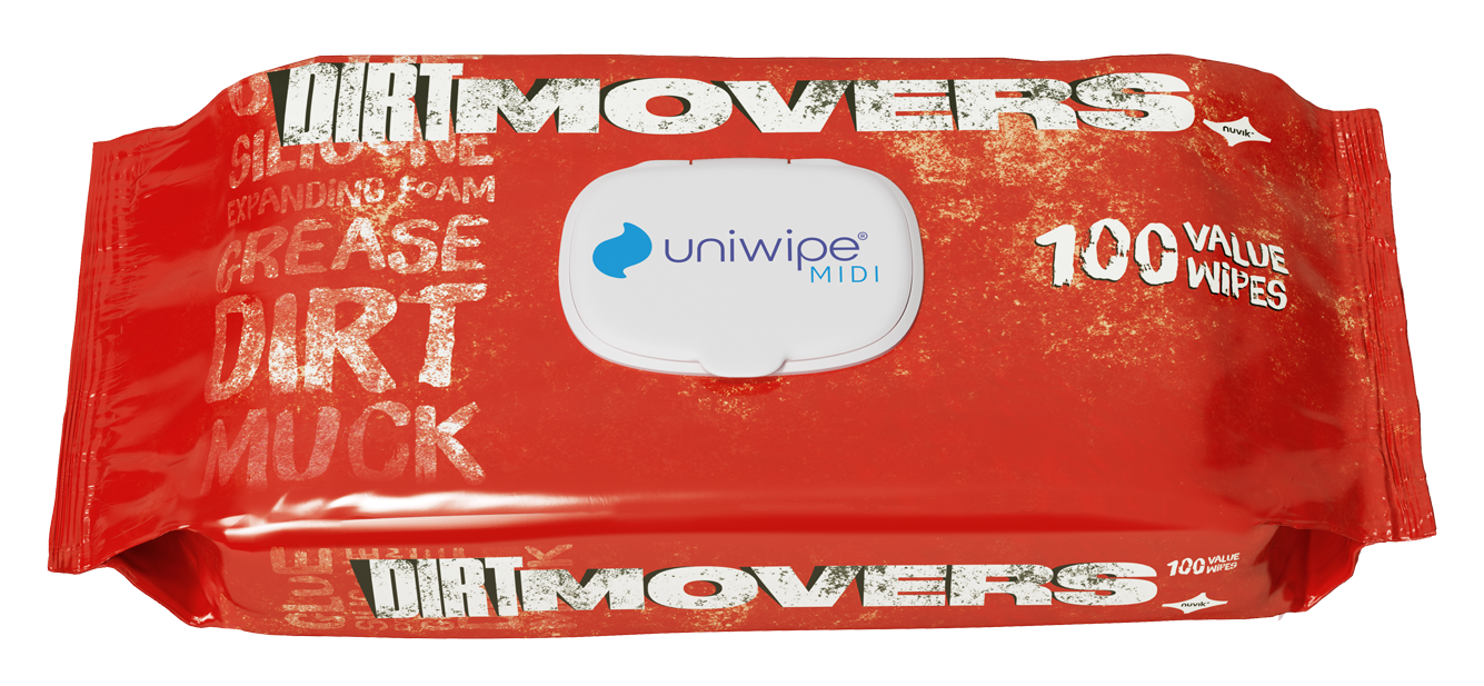 Uniwipe - Dirtmovers Powerful Dirt Cleaning Surface Wipes (100)