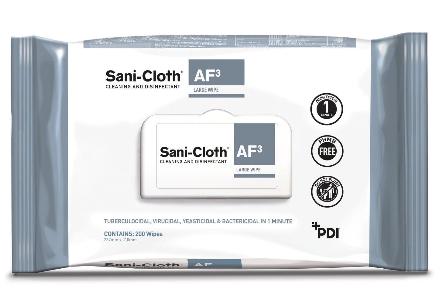 Sani-Cloth® AF3 Large Disinfectant Wipes - Pack of 200