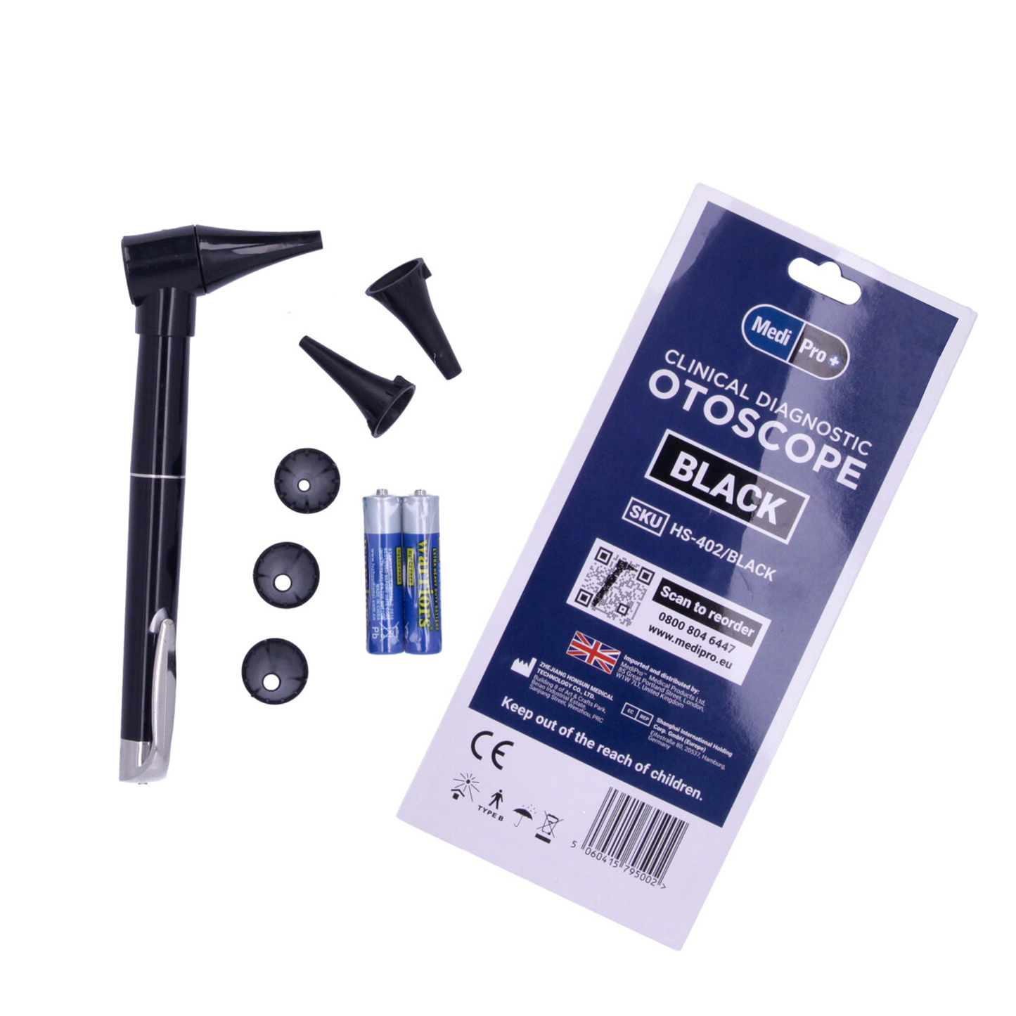 MediPro Clinical Diagnostic Mini Otoscope - Black