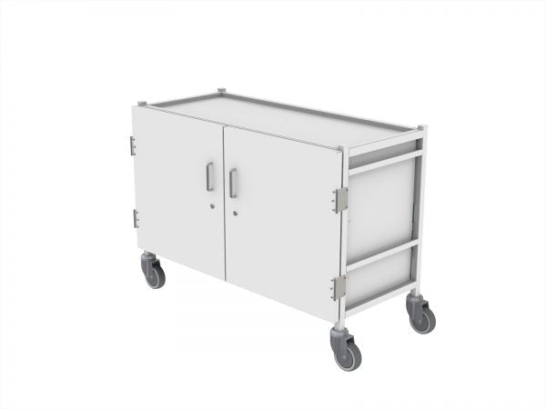 Shuttleworth Low Wide Double Medical Storage Trolley