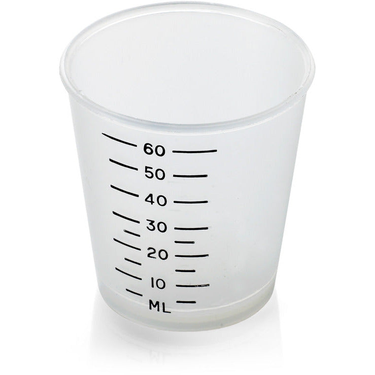 Medicine measure, black line graduations for easy reading 60ml - Pack of 1500