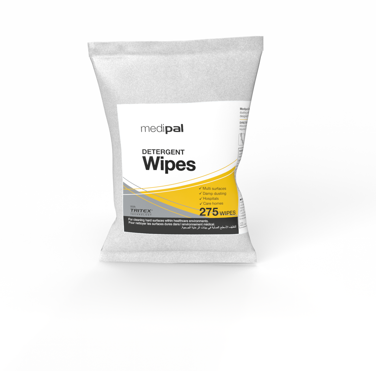 Medipal Detergent Wipes - Refill Bag of 275