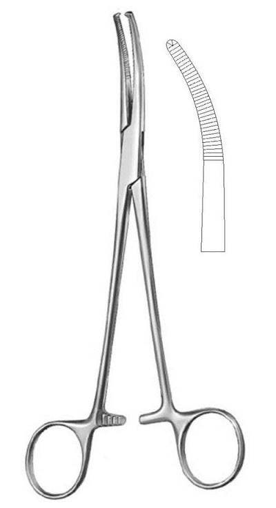 Mikulicz Peritoneal Forceps - 1:2 Teeth Curved