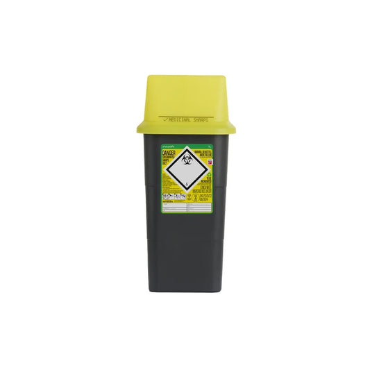 Sharpsafe® Grey Sharps Bin - Yellow Lid