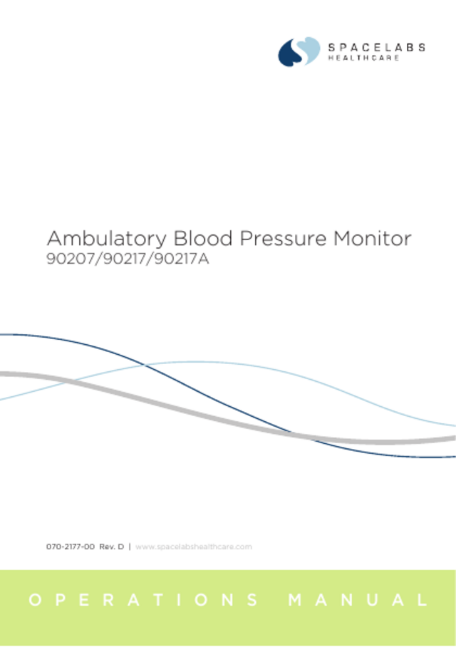 Operation Manual for ABPM Models 90207/90217/90217A