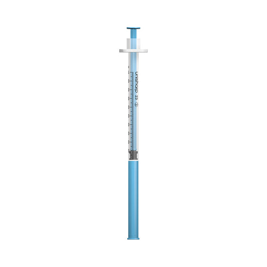 Unisharp 1mL 23G 32mm (1 1/4 inch) fixed needle syringe