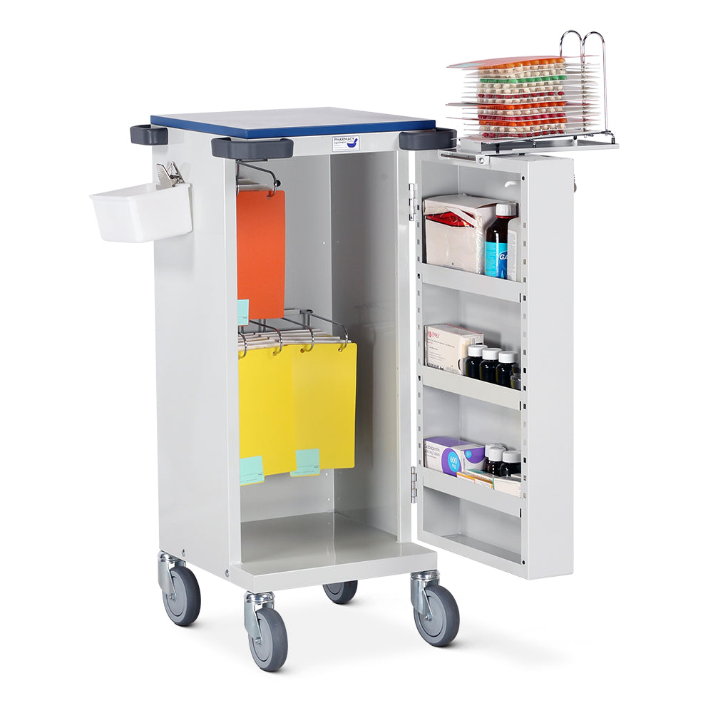 Unit Dosage Trolley - Single Door - Blister Pack - 4 Frames - High Security Bolt Lock