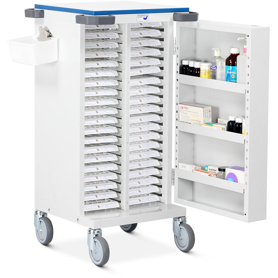 Unit Dosage Trolley - Single Door - High Securtiy Bolt - Medinoxx - 40 Trays