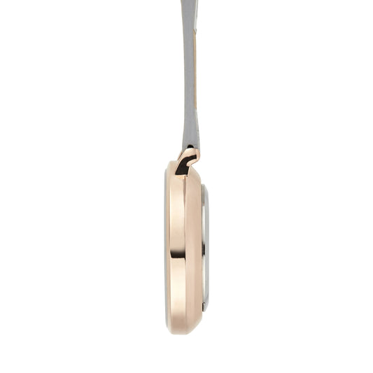 Annie Apple Nurses Fob Watch - Aurora - Marble/Rose Gold/Grey - Leather - 35mm