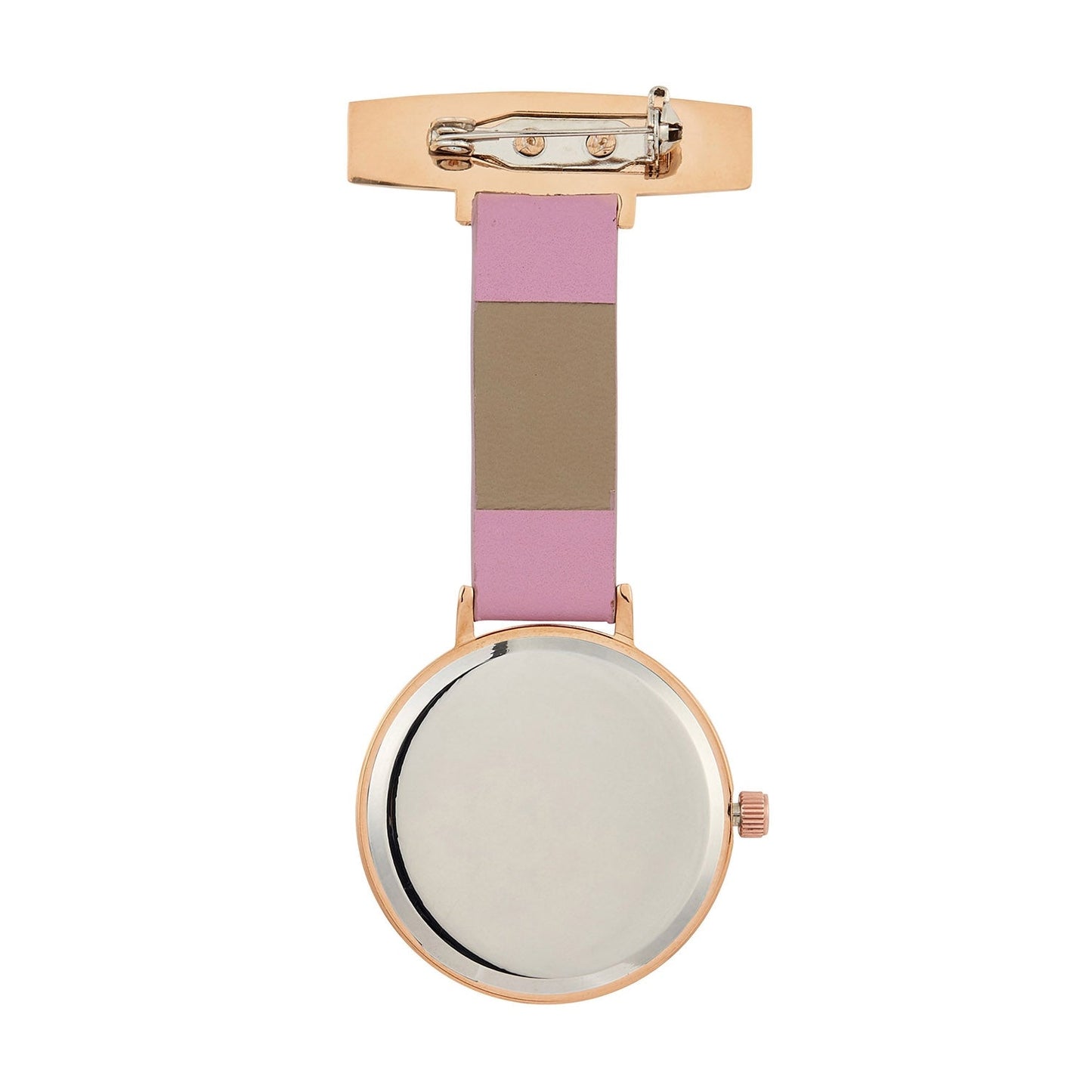 Annie Apple Nurses Fob Watch - Meraki - Marble/Rose Gold/Pink - Leather - 35mm