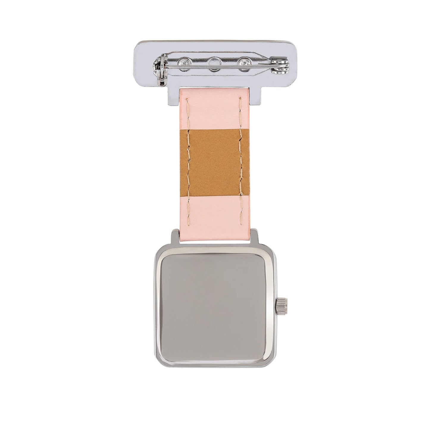 Annie Apple Nurses Fob Watch - Eunoia - Rose Gold/Silver/Pink - Leather - 28mm