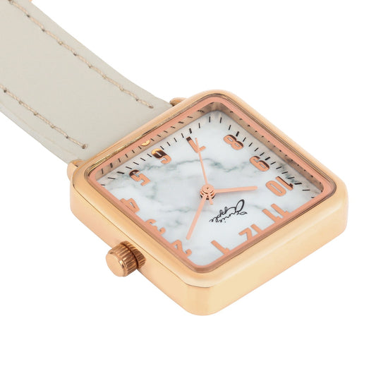 Annie Apple Nurses Fob Watch - Eunoia - Rose Gold/Grey - Leather - 28mm