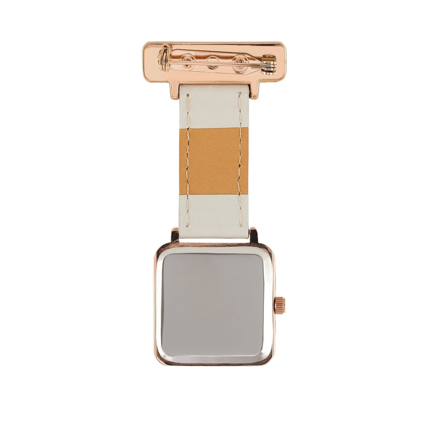 Annie Apple Nurses Fob Watch - Eunoia - Rose Gold/Grey - Leather - 28mm