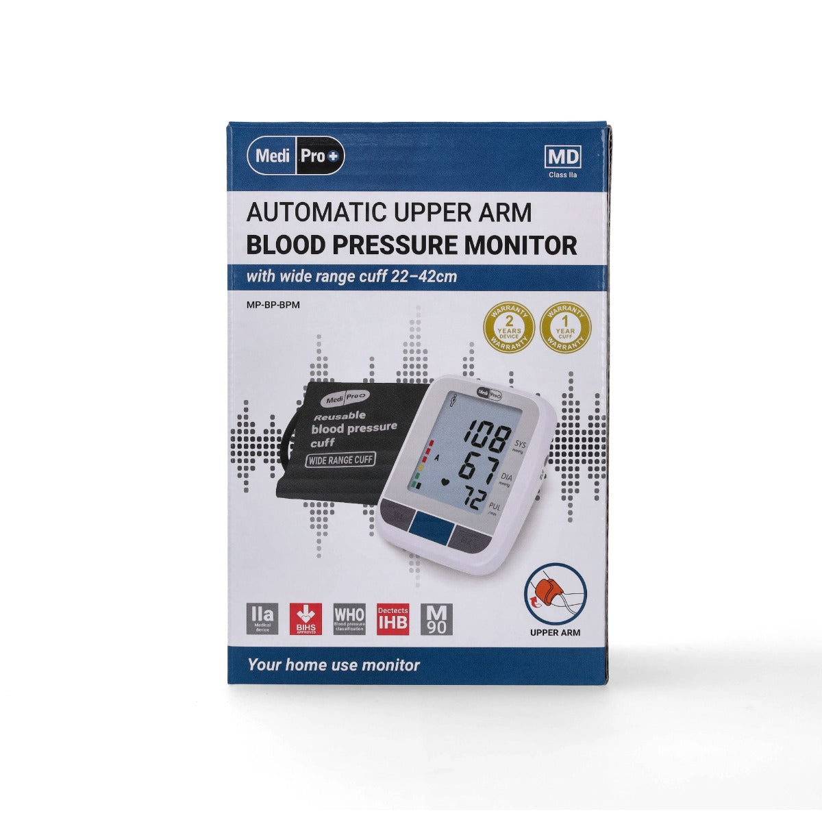 Blood Pressure Monitor - Upper Arm Device For Home Use