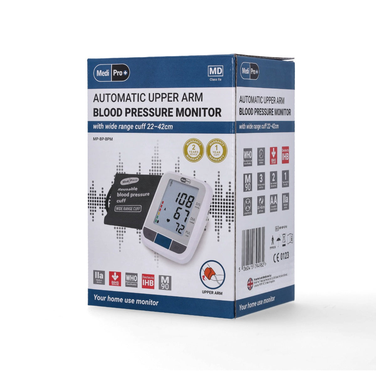Blood Pressure Monitor - Upper Arm Device For Home Use