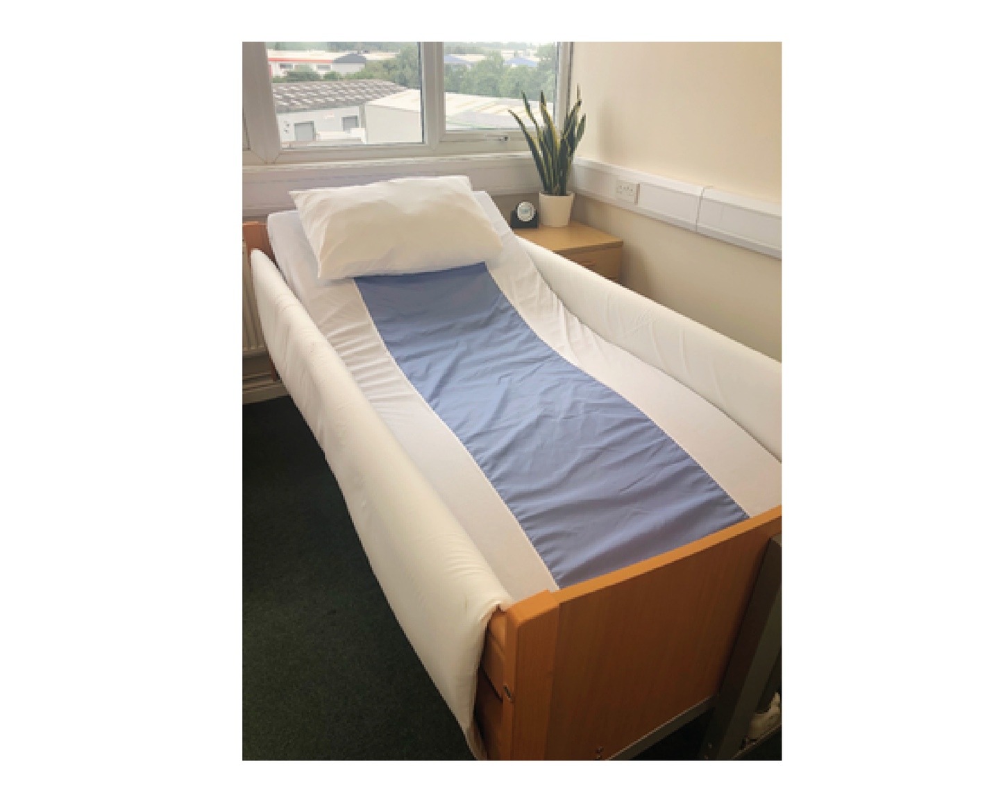 MRSA Resistant Connected Bed Rail Protectors - With Mesh