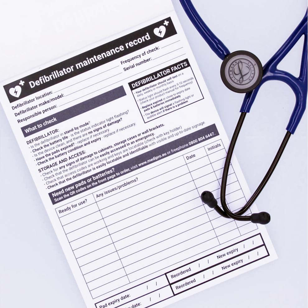 Defibrillator Maintenance Booklet