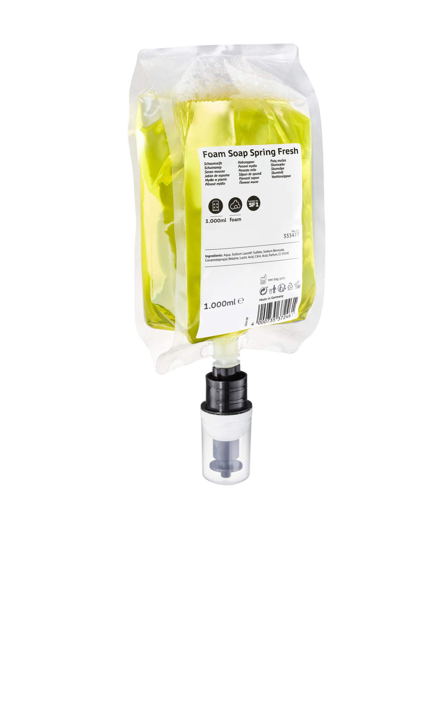 Foam Soap Spring Fresh Refill 500ML - Pack of 6