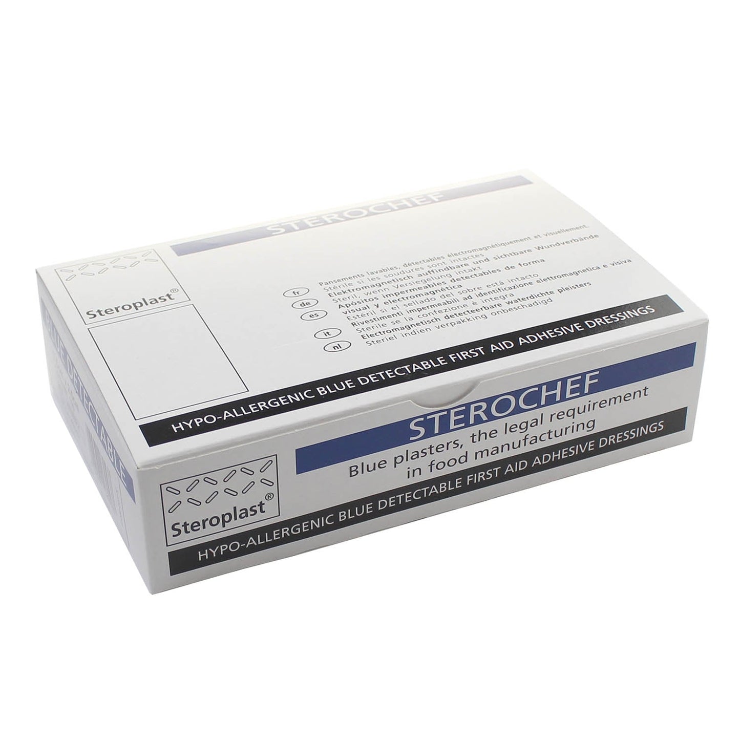 Sterochef Blue Detectable Plaster 7.5cm x 2.5cm x 100