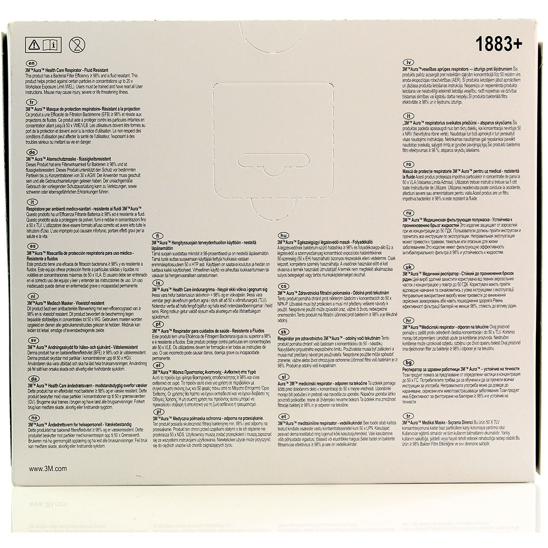 3M™ Aura™ Disposable FFP3 Healthcare Respirator - Type IIR