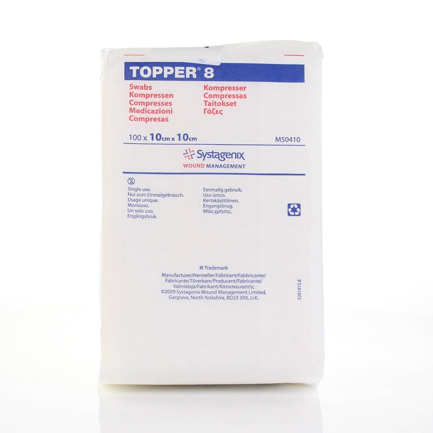 J&J Topper Gauze Swabs: 10 x 10cm pack of 100