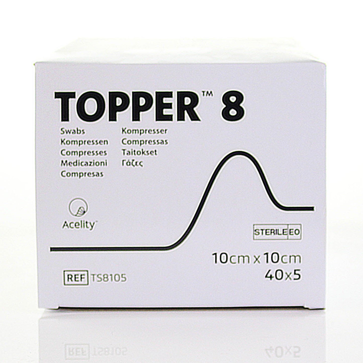 Topper 8 Gauze Swabs Sterile: 10 x 10cm (TIED 5) x 40