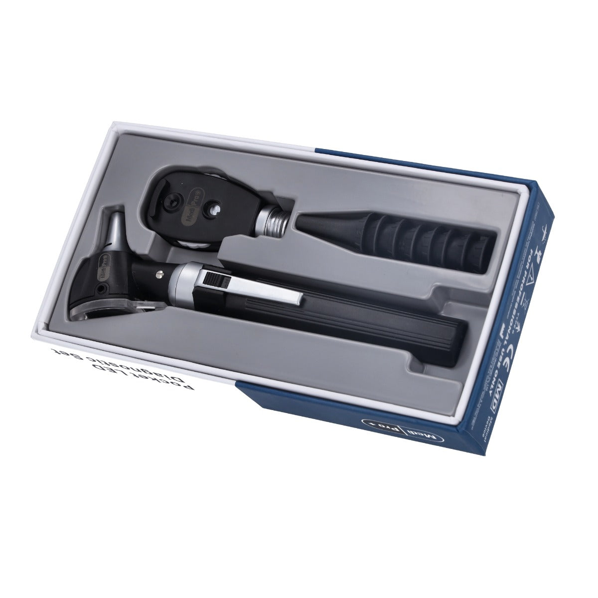 Otoscope & Ophthalmoscope Pocket Set - Black - Over Engraved