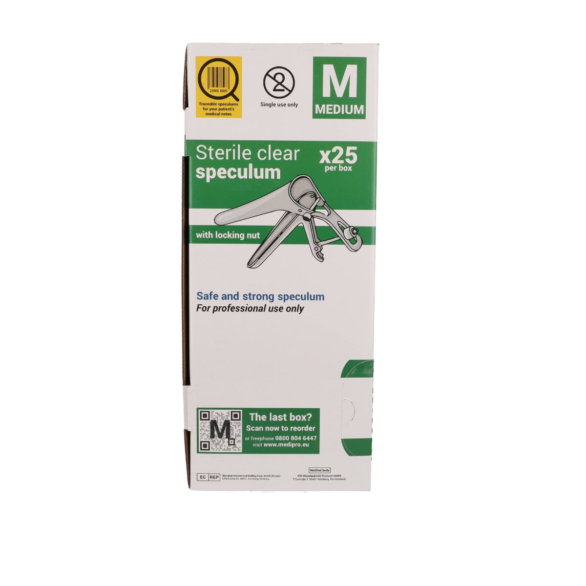 Medipro Vaginal Speculum with Lock - Box of 25 - Medium