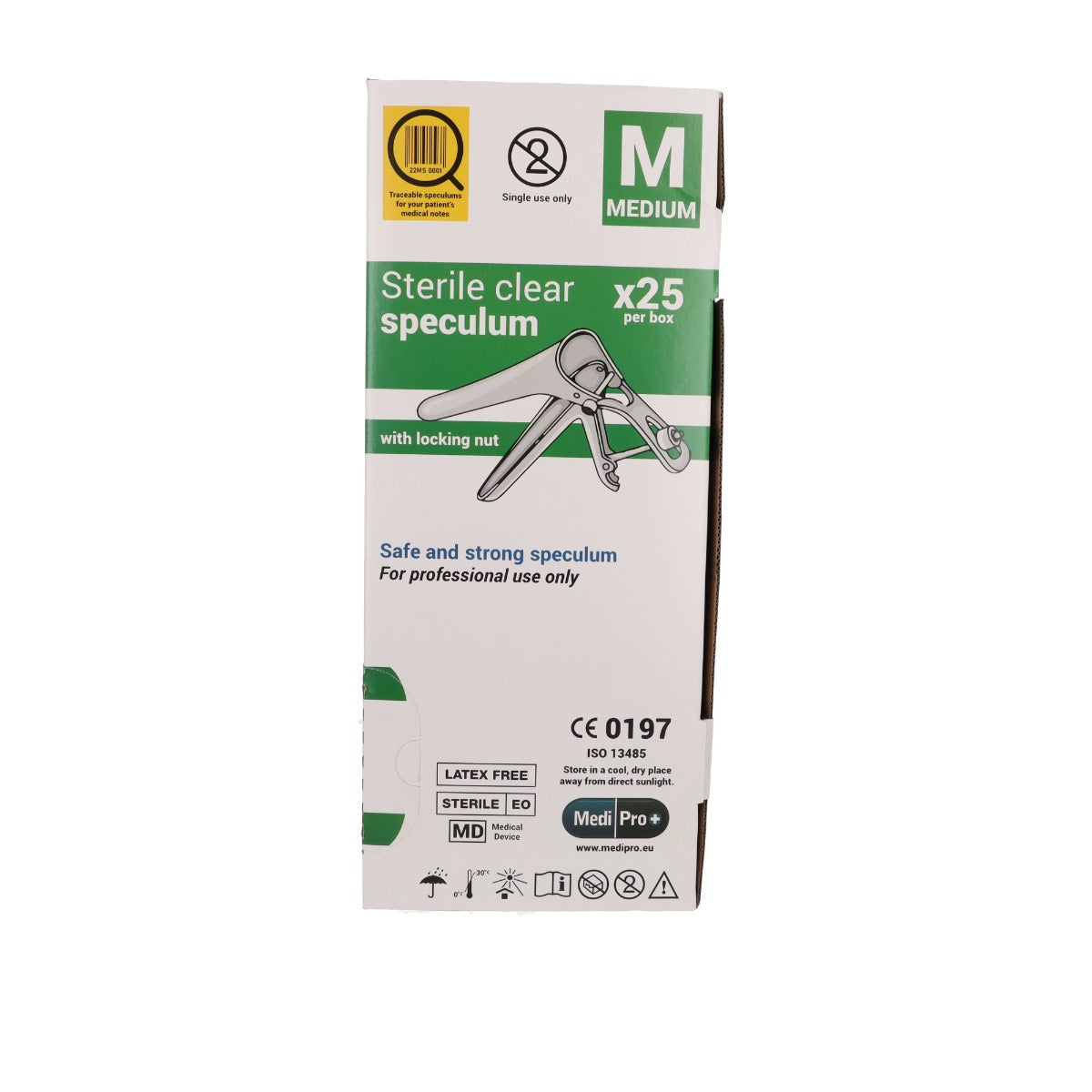 Medipro Vaginal Speculum with Lock - Box of 25 - Medium