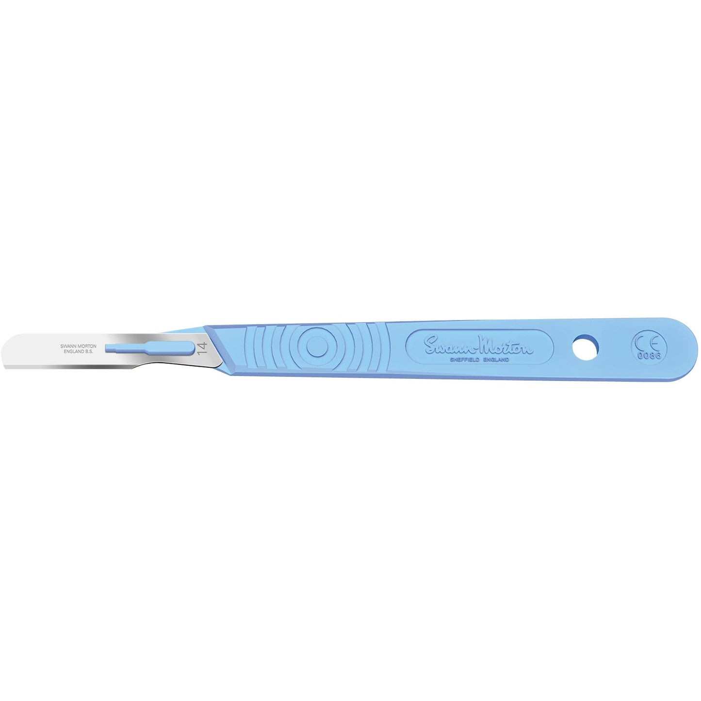 Swann Morton Scalpel - Disposable and Sterile - No.14 Blade with Polystyrene Handle x 10