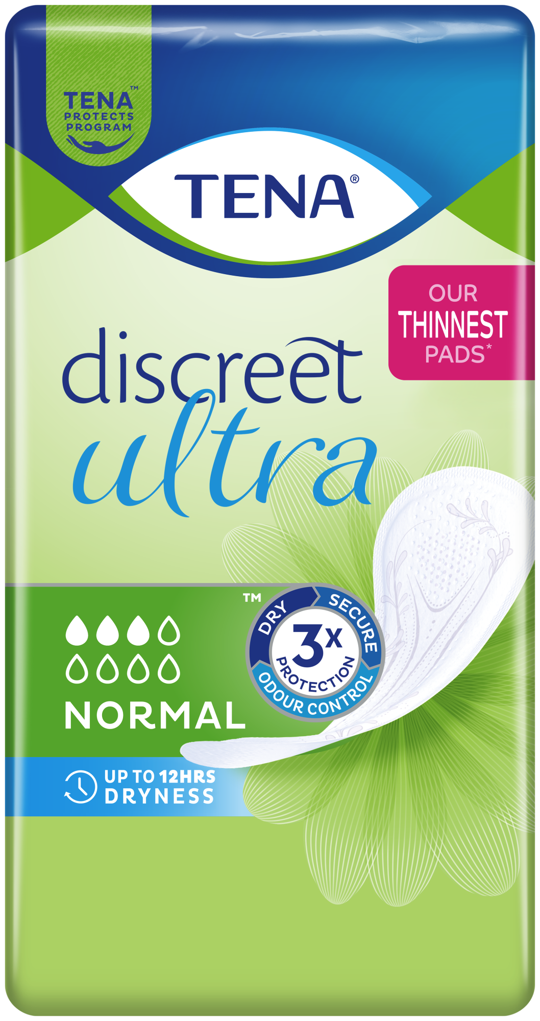TENA Discreet Ultra Pad Normal - Pack of 16