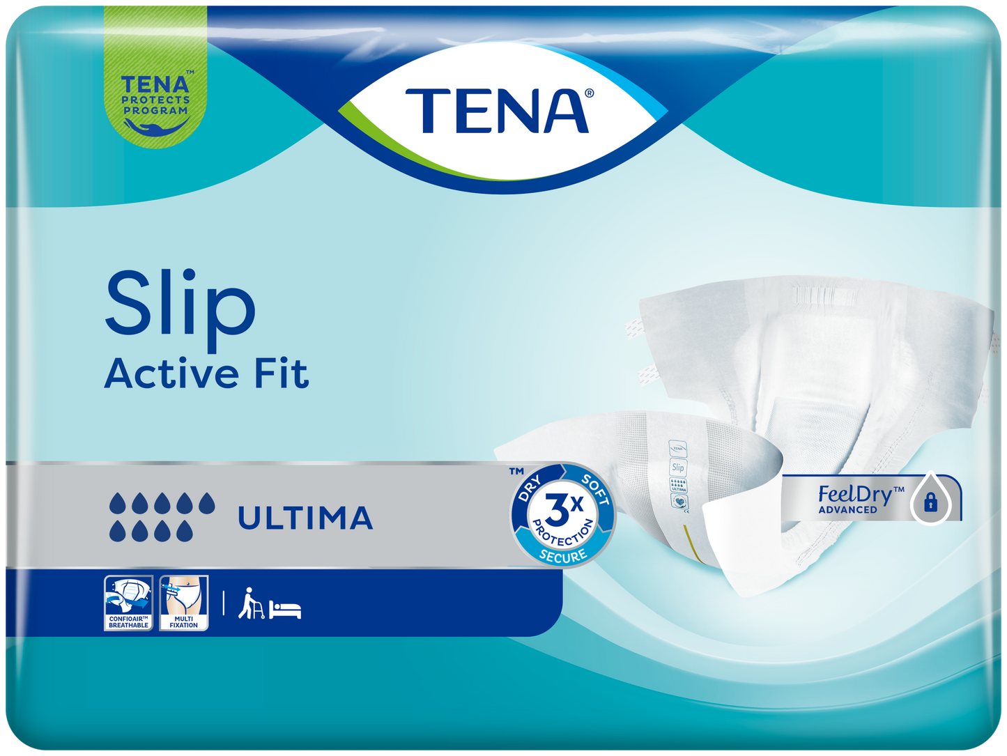 TENA Slip Active Fit Ultima (PE Backed) - Large - Pack of 21