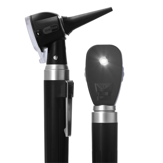 Otoscope & Ophthalmoscope Pocket Set - Black - Over Engraved