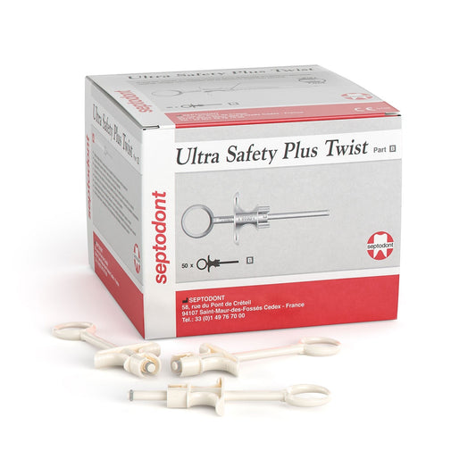 Ultra Safety Plus Twist Handle - Sterile White Single Use - Box of 50