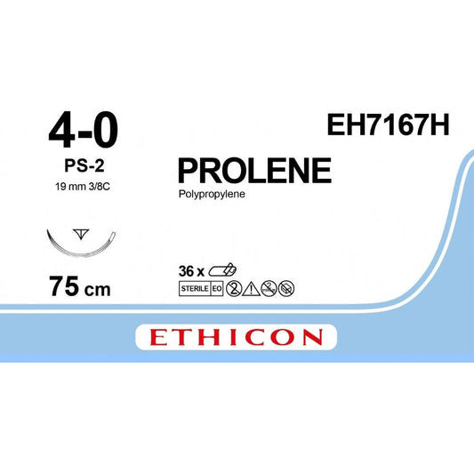 PROLENE, monofilament,blue,4-0,75cm,1xReverse Cutting Prime,19mm,3/8C, box of 36